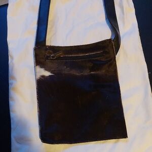 Nine West Dark Brown Pony Hair Crossbody Bag